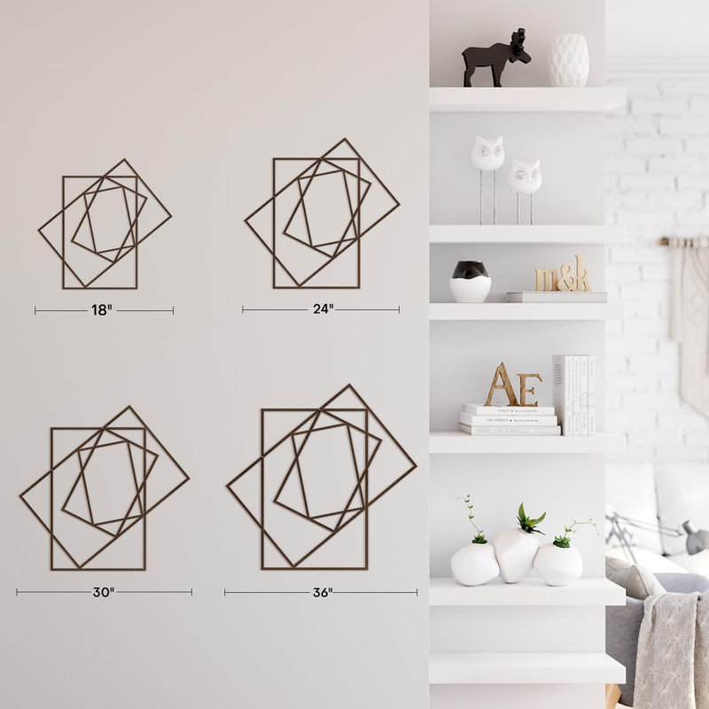 Wall Decor Metal, Bronze, 36" H x 36" W x 0.05" D