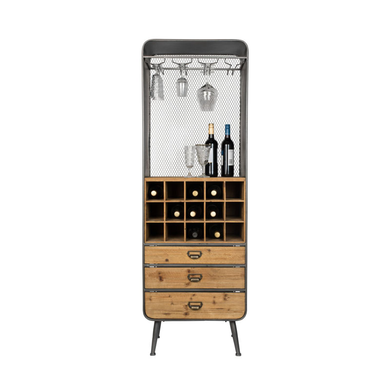 Vino Solid Wood Bar Cabinet