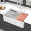 Évier de cuisine simple en céramique blanche 33X20 - poste de travail pour l'efficacité de la cuisine et la durabilité à long terme