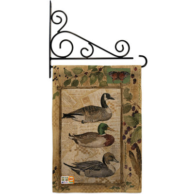 Double Sided 18.5 in. H x 13 in. W Burlap Animal Garden flag