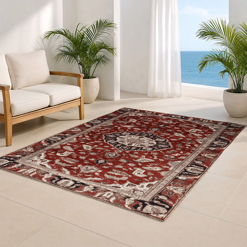 Tapis d'intérieur et d'extérieur brun Persian, Rectangulaire 2 pi x 3 pi