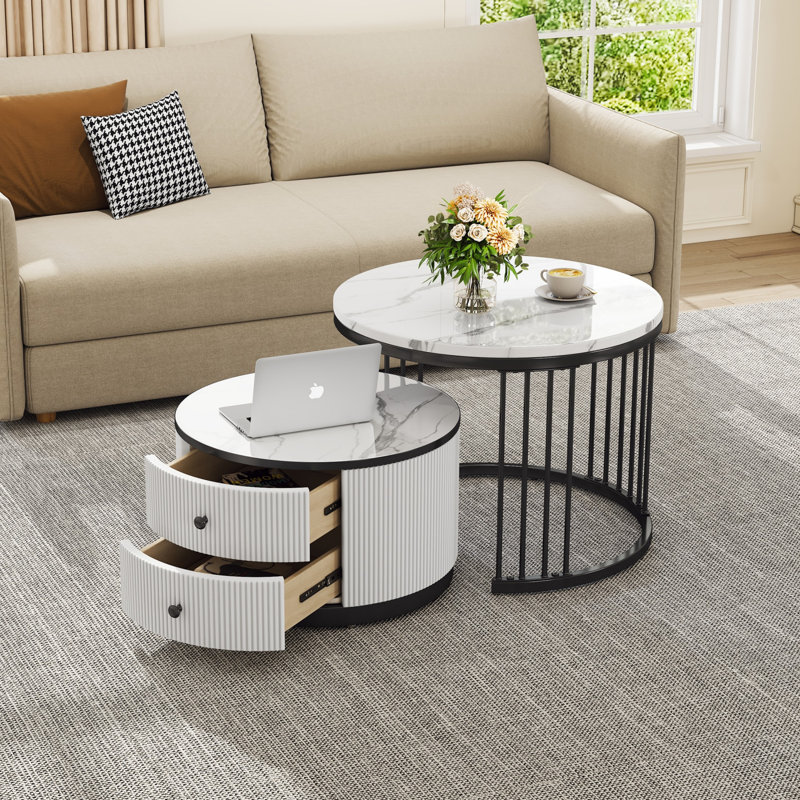 Adio Coffee Table with Storage, Black