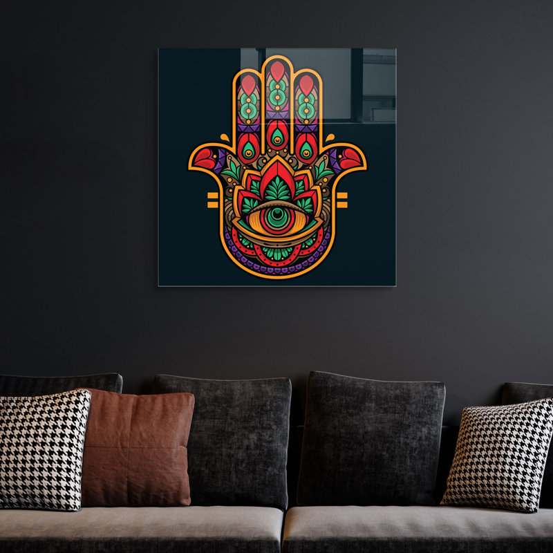 Élégante peinture décorative en verre trempé de 15,7 po x 15,7 po | 100% verre trempé, épaisseur: 0,16 pouce | Parfait pour la décoration intérieure, l'esthétique moderne et l'exposition d'art mural unique
