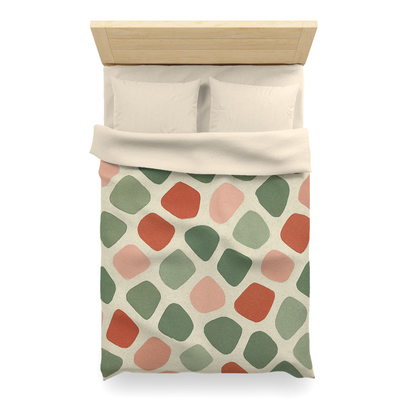 Microfiber Duvet Cover Boho Style, Design 45, Cream, Twin XL Duvet Cover