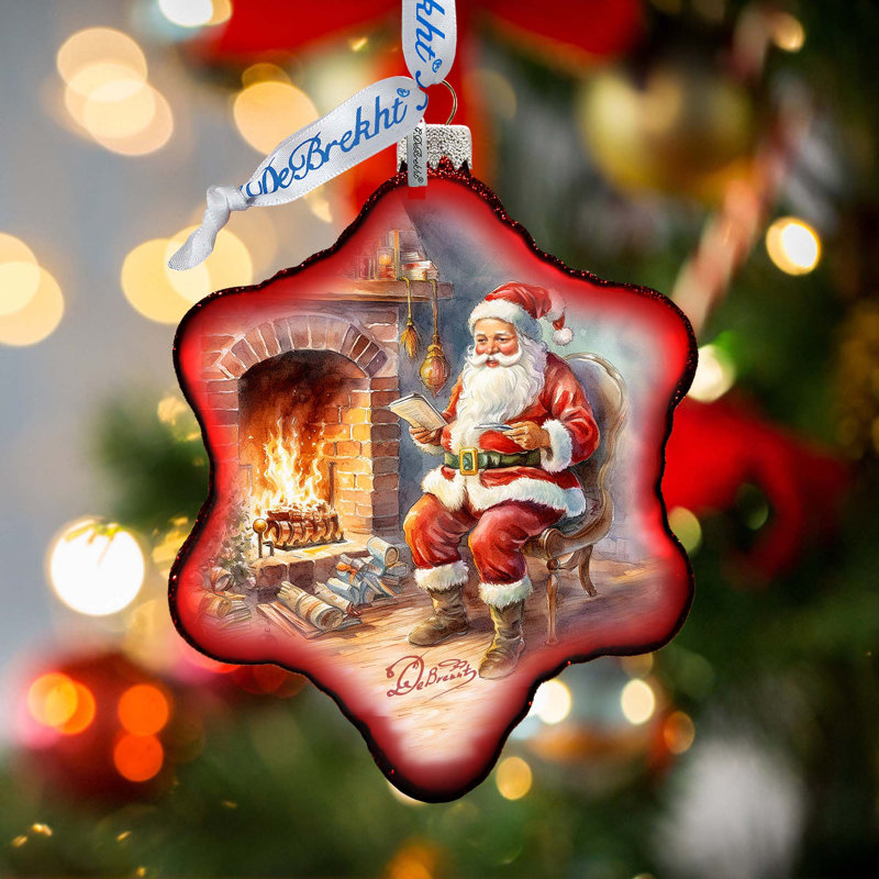 4'' Glass Hanging Figurine Ornament