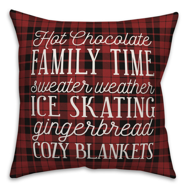 Plaid Reversible Throw Pillow in Vibrant Colors
