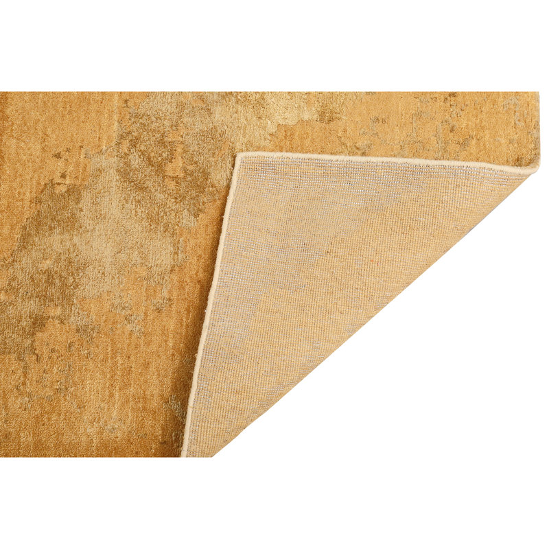 Hand Knotted Abstract Area Rug in Beige/Red/Brown/Orange, Rectangle 8' x 10'