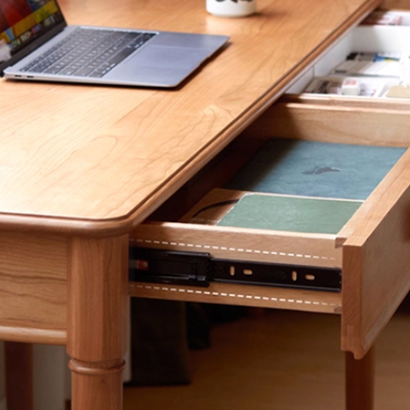 Solid Wood Desk,  29.52" H x 55.11" W x 23.62" D
