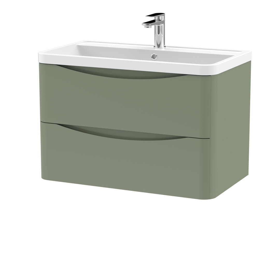Lunar 800mm Single Bathroom Vanity with Integrated Polymarble Basin