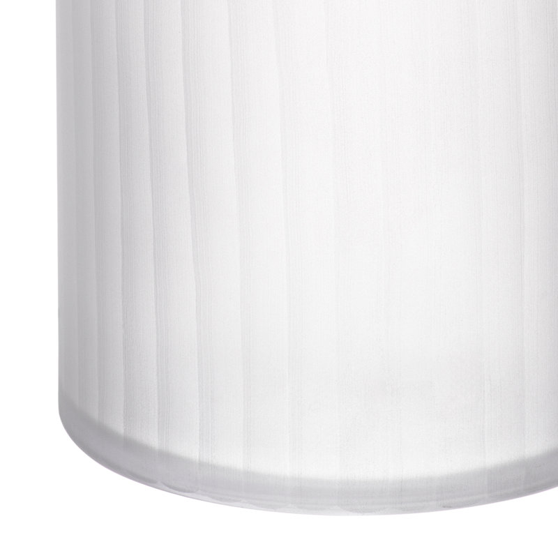Haight Handmade Handblown Glass Table Vase, Frosted White, 17.72" H x 8.66" W x 8.66" D