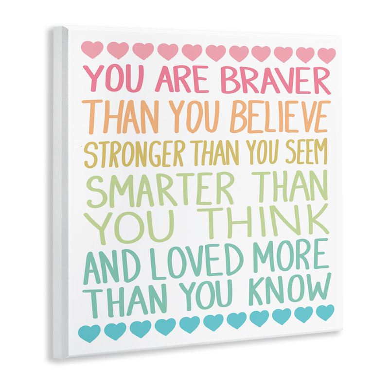 Plaque murale arc-en-ciel avec phrases de confiance, design par Sweet Melody Designs