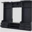 Portemanteau amovible 4 en 1 avec rangement et 7 crochets, portemanteau multifonctionnel avec tiroirs de rangement et armoire, banc à chaussures bleu antique pour le vestibule-1171665985