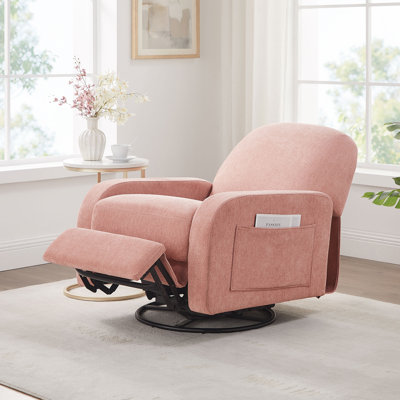 Fauteuil inclinable électrique oscillant pivotant de 31,7 po de largeur avec port USB Type-C