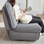 Fauteuil inclinable manuel pivotant à 360 degrés en velours côtelé