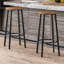 Rustic Industrial Bar Stools with Metal Frame Kitchen Furniture Chair Dining-1322726560