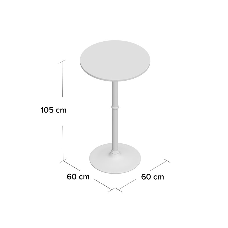 Latonya Round Metal Base Dining Table, Black