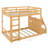 Bunk Bed with APP-Controlled 7-Color LED Lights, USB Ports, Shelves and 2  Drawers-1811547222