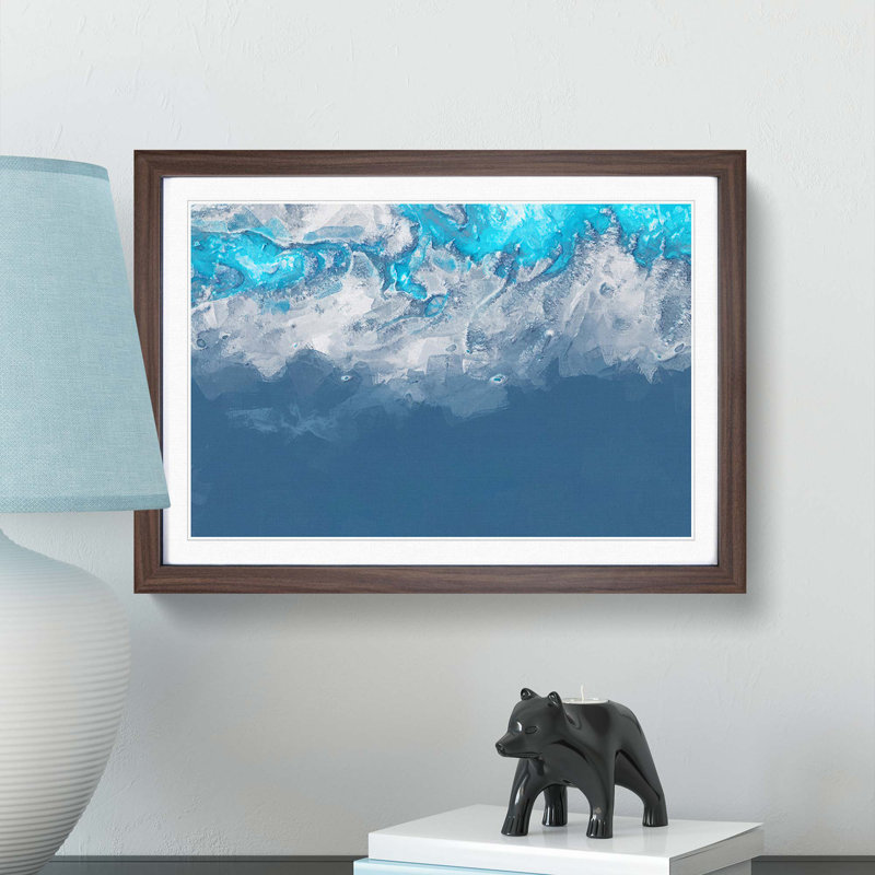Take a Chance in Abstract - Picture Frame Painting Print, 36cm H x 48cm W x 2cm D, Walnut Framed