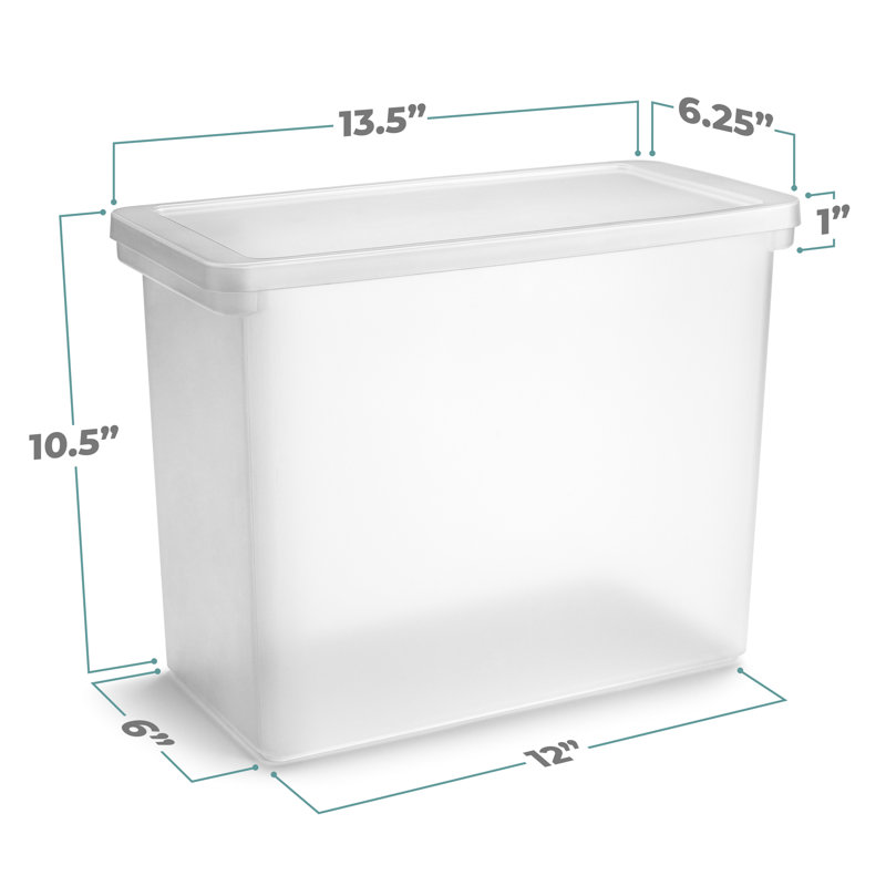  Stationery File Box - Binder & Notebook Bin with Lid