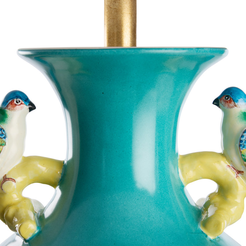 Tori 30" Table Lamp, Blue Glaze