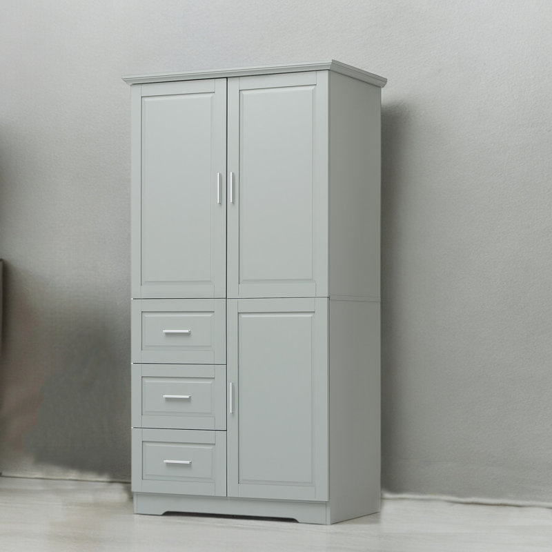 Armoire de rangement à 3 tiroirs Maruf, gris