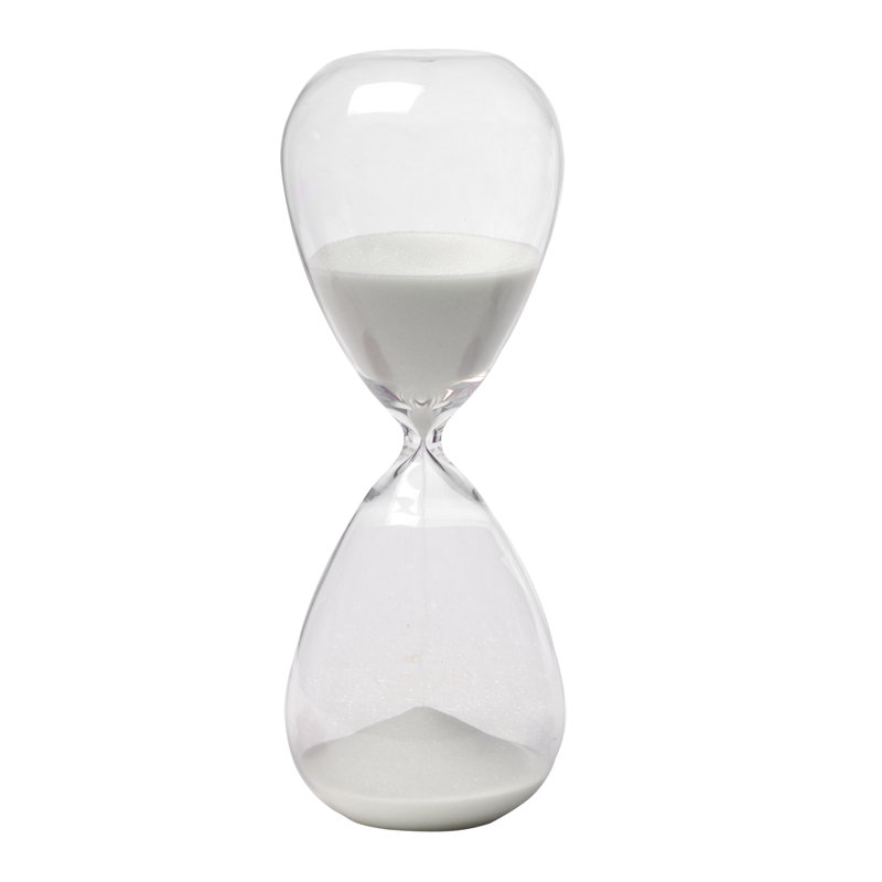 Hedberg Hourglass Decorative Object, 8" H x 3" W x 3" D, White, 2