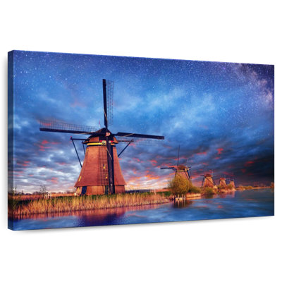 Alvord Windmills Milky Way