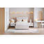 Lit plateforme tapissier simple avec système de rangement hydraulique, beige-917214312