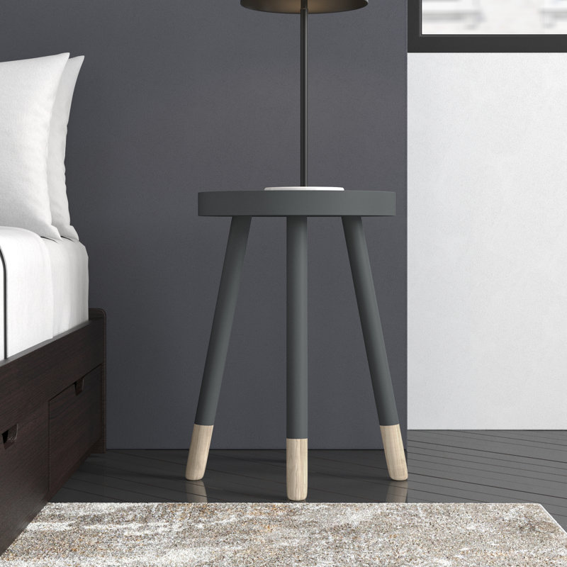 Table de bout Akena ronde Mid-Century Modern