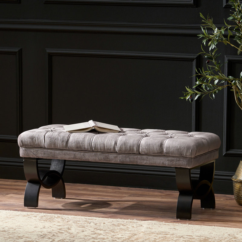 Banquette capitonnée à boutons, bancs de chambre rembourrés et repose-pieds