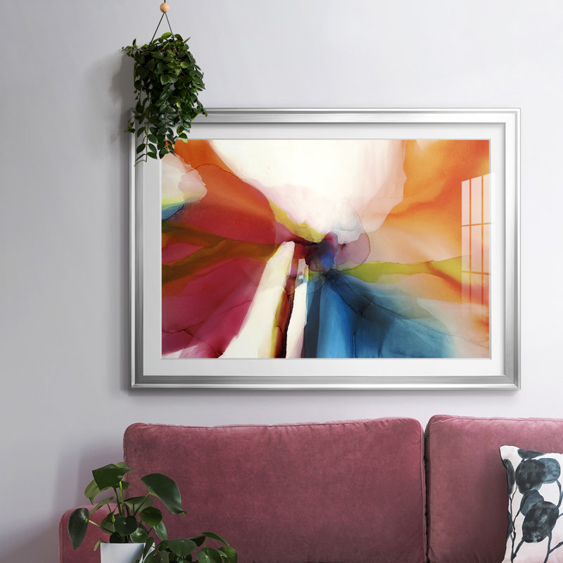 «Disconnect Phenomena», impression encadrée avec biseauté mat et verre, Argent, H 27 po x l 39 po x P 1,5 po