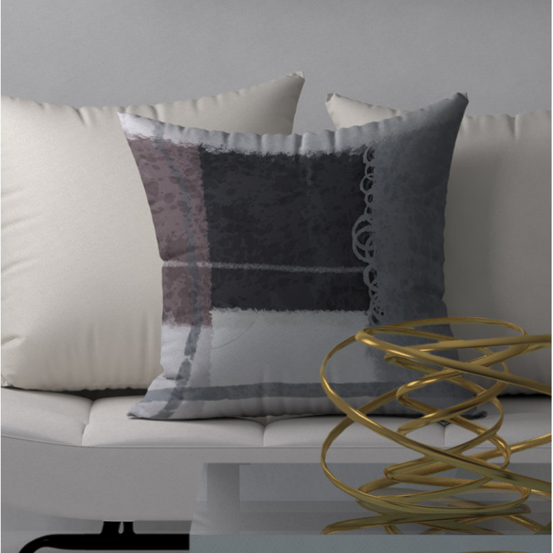 Abstract Reversible Throw Pillow, 20" x 20"