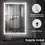 Bathroom Mirror with LED Lights Dimmable 3 Colours LED Bathroom Mirror Fogless LED Mirror for Bathroom Vanity Mirror with Lights Wall Mounted Horizontal/Vertical-1420638751-1418399537