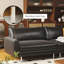 Coussin modulaire en cuir noir en microfibre-314351779
