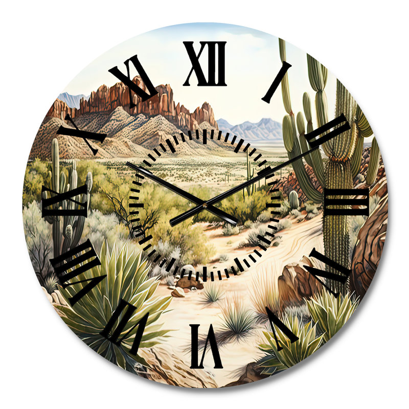 Arizona Desert V - Horloge murale Southwestern, Médium