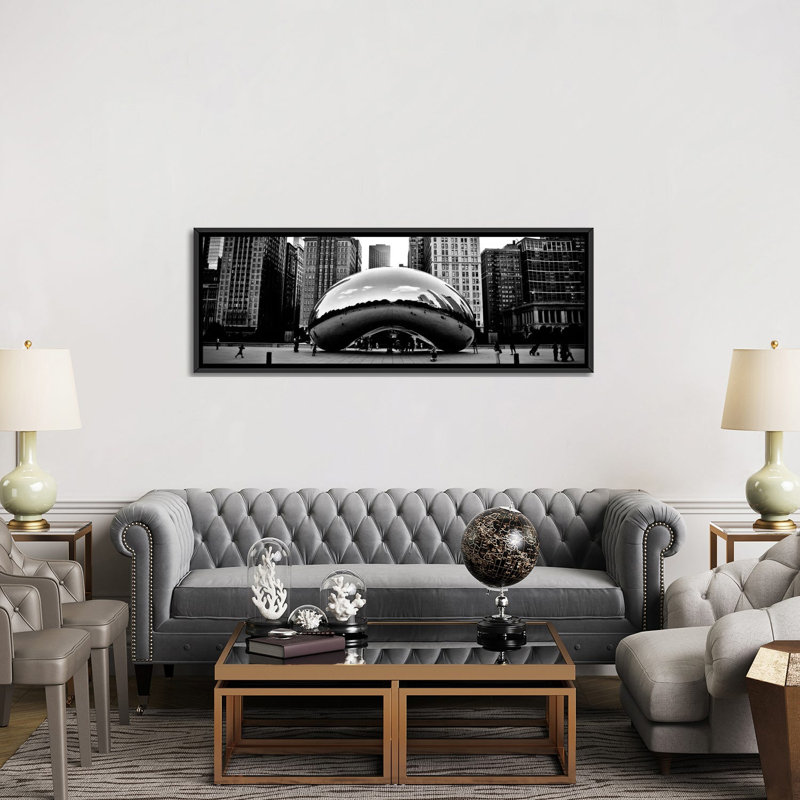 Modern & Contemporary, 20" H x 60" W x 1.5" D, Black Framed