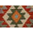 Geometric Handmade Flatweave Rectangle 4'9" x 6'4" Wool Area Rug in Red/Blue/Orange