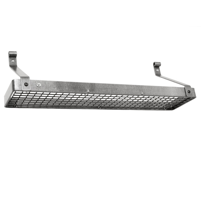 Gourmet Handcrafted Bookshelf Wall Mounted Pot Rack, 14" H x 30" W x 9" D