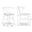 7 tables de salle à manger - table rectangulaire et 6 options de sièges blancs tendance en bois naturel et élégant