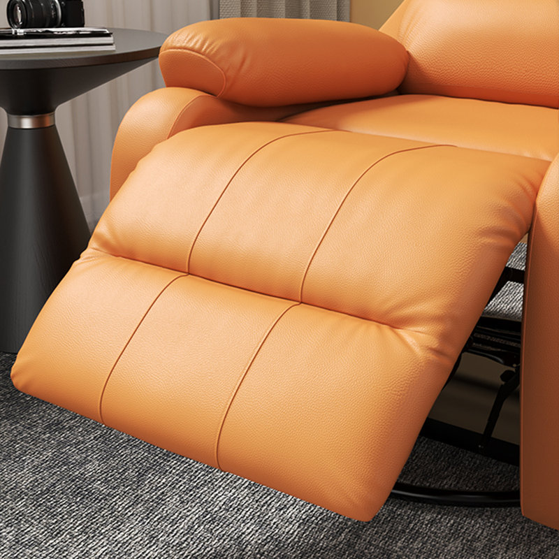 Fauteuil inclinable élégant et confortable, Similicuir orange