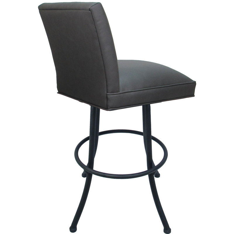 Tabouret de bar pivotant en métal - siège d'une hauteur de 30 po, Siège gris / cadre gris