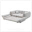 Chenille Stripe Fabric Compressed Sponge Sofa, 3-Seater Modern Upholstered Couch with Throw Pillows for Living Room, Apartment, Small Space