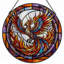 Vitrail de fenêtre vitrail H 12 "Phoenix-1502671999