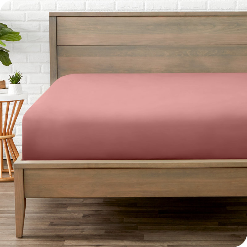 Drap-housse en microfibre, Drap-housse pour lit simple TG, Dusty Rose