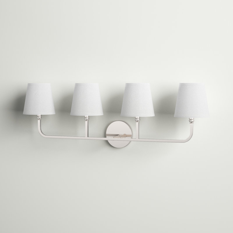 Climsland Dimmable Vanity Light, Polished Nickel, 4