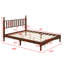 Lit plateforme en bois avec tête de lit en forme de gourde, lit plateforme de style rétro-1366923517