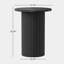 Fynlee 22"Tall Pedestal Wood Round End Table, Handcrafted Solid Wood Fluted Design-1916169853