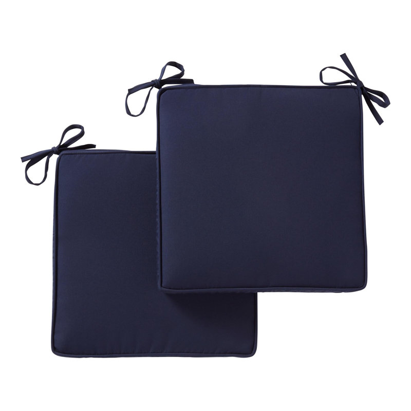 Sunbrella Outdoor Dining Chair Seat Pad, Canvas Navy