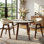 Ensemble de 2 chaises de salle à manger rembourrées Lumihome, entièrement assemblées pour la salle à manger de cuisine