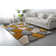 Thionville Abstract Shag Mustard/Gray/Beige Area Rug